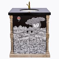 тумба с раковиной старый город нуар fornasetti в Краснодаре