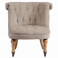 кресло amelie french country chair серо-бежевое в Краснодаре