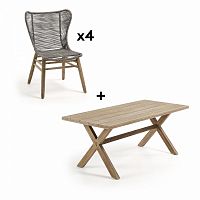 комплект мебели pack 621 brilliant стол + 4 стула от la forma (ex julia grup) в Краснодаре