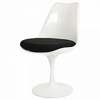 стул eero saarinen style tulip chair черная подушка в Краснодаре