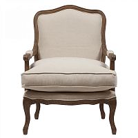 кресло мягкое с подлокотниками бежевое louisa bergere chair в Краснодаре