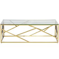 стол журнальный h-bridge gold 120*60*40см золотой в Краснодаре