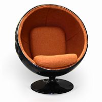 кресло ball chair черно-коричневое в Краснодаре