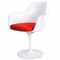 стул eero saarinen style tulip armchair красная подушка в Краснодаре