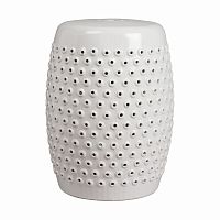 керамический столик-табурет cutwork garden stool белый в Краснодаре
