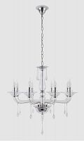 подвесная люстра crystal lux monica sp8 chrome/transparent в Краснодаре