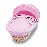 колыбель-переноска gift wicker moses basket натуральная, розовое белье в Краснодаре