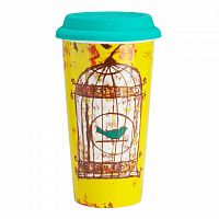 термостакан с силиконовой крышкой bird in cage в Краснодаре